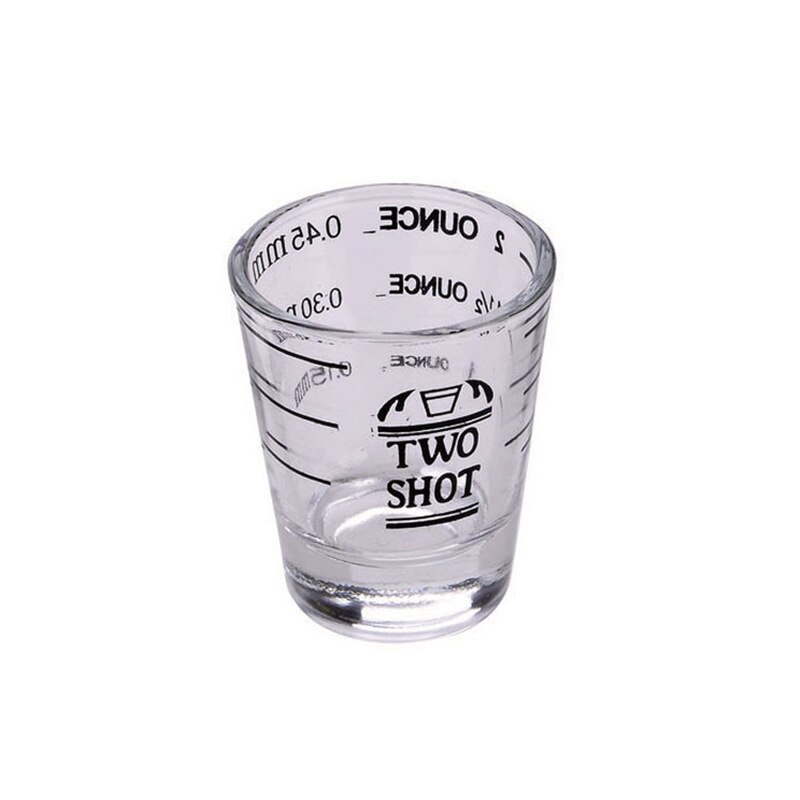 Verdikte Glas Jigger Onskop 30Ml/40Ml/60Ml Onskop Afgestudeerd Maatbeker Geconcentreerd Cup espresso Koffie Beker