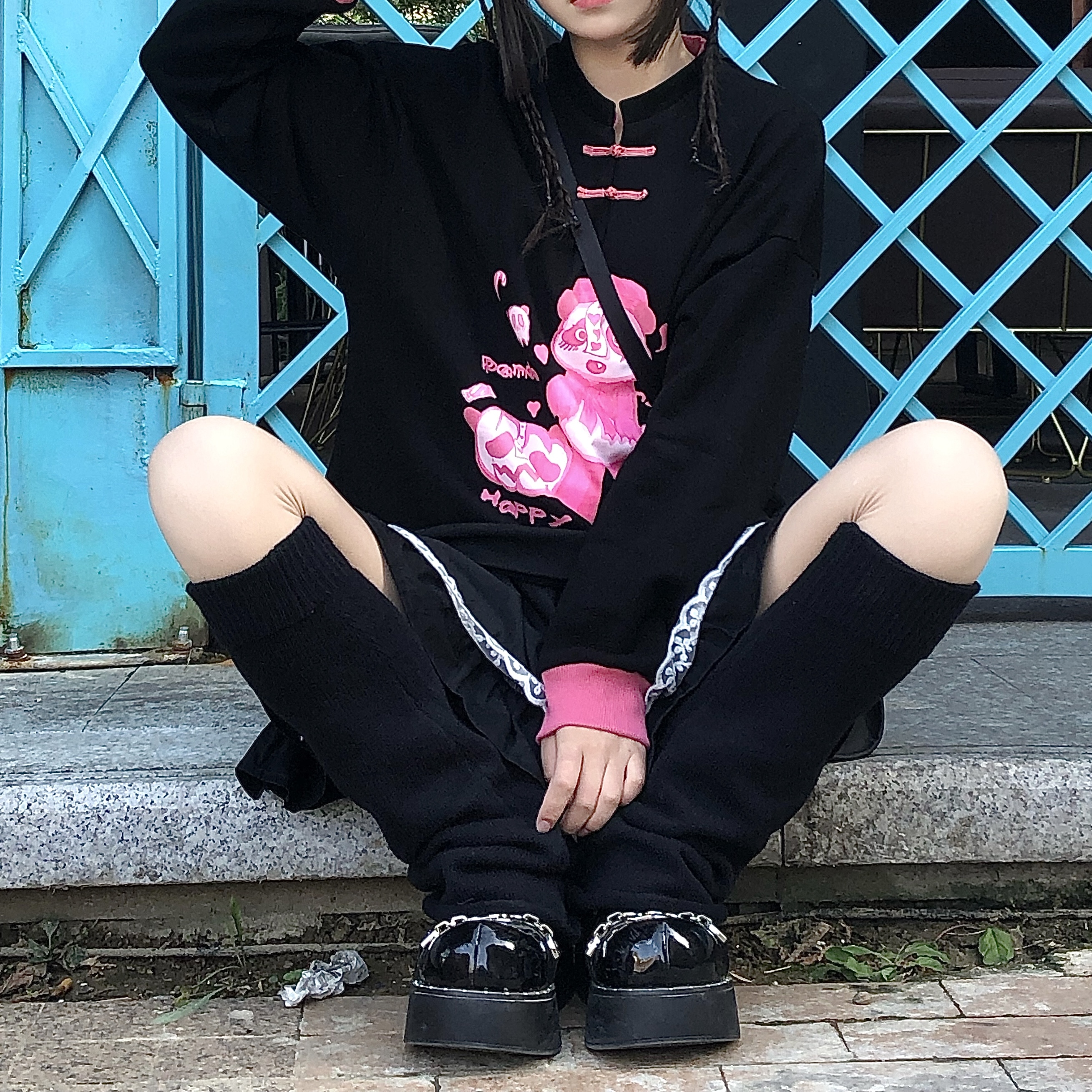 Harajuku Cute Flared Knitted Leg Warmers Japanese Girls Kawaii White Winter Loose Foot Cover Knee High Lolita Leg Warmer Socks
