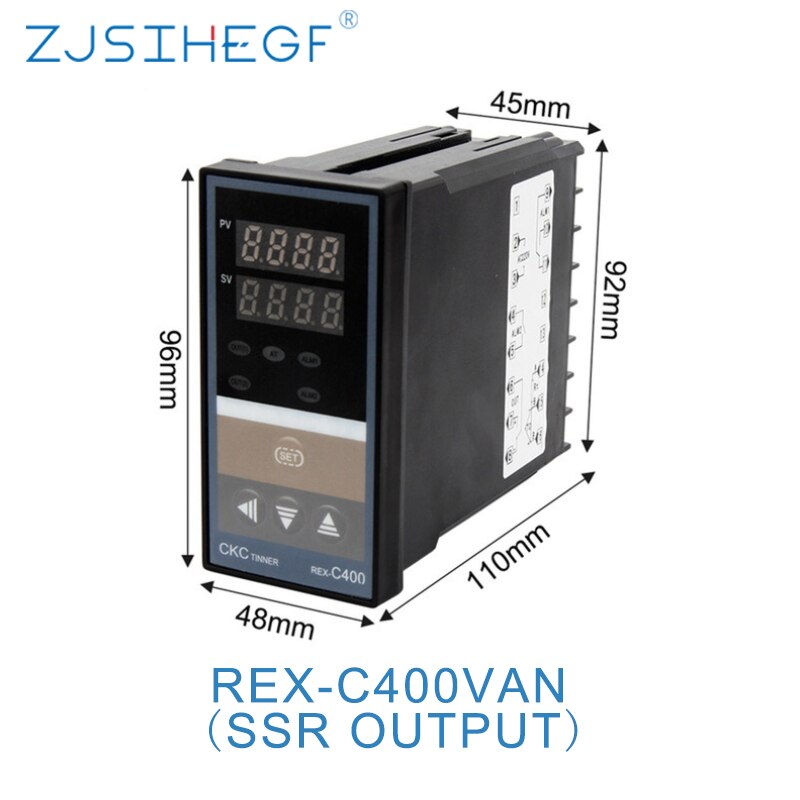 PID REX-C100-C400-C700-C900 Digital Intelligent Industrial Temperature Controller 220V RELAY Thermostat SSR Output: REX-C400VAN