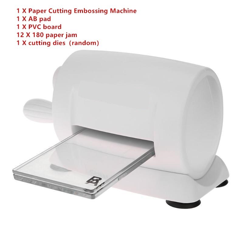 Hand Schneiden Stirbt Briefmarken Präge Maschine DIY Sterben-schneiden Maschinen für Scrapbooking Album Papier Handwerk Haushalt Schablone Cutter Werkzeug: Weiß Gruppe
