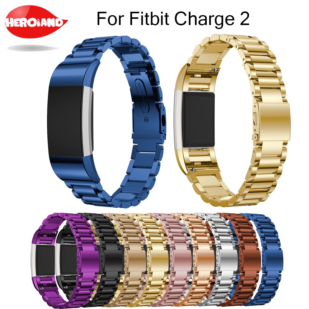 Replacement for Fitbit Charge 2 Stainless Steel Bracelet Strap Stainless Steel Bracelet Watch Band Wristband for Fitbit Charge2