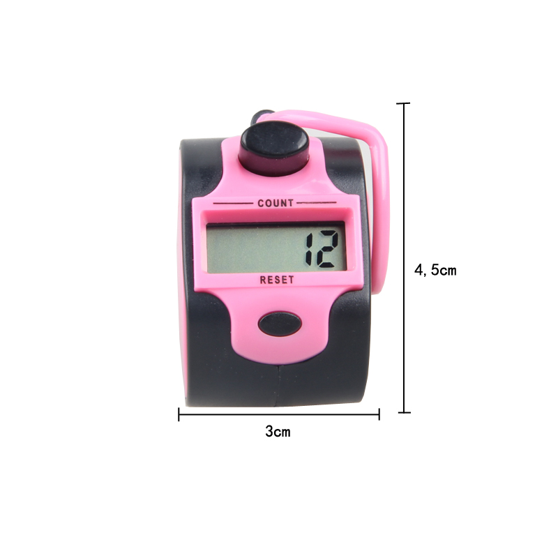 Digitaler Hand zähler 5-stellige Nummer manuelle Presse Clicker LED Hintergrund beleuchtung Rekorder mit Fingerring für Stückwerk