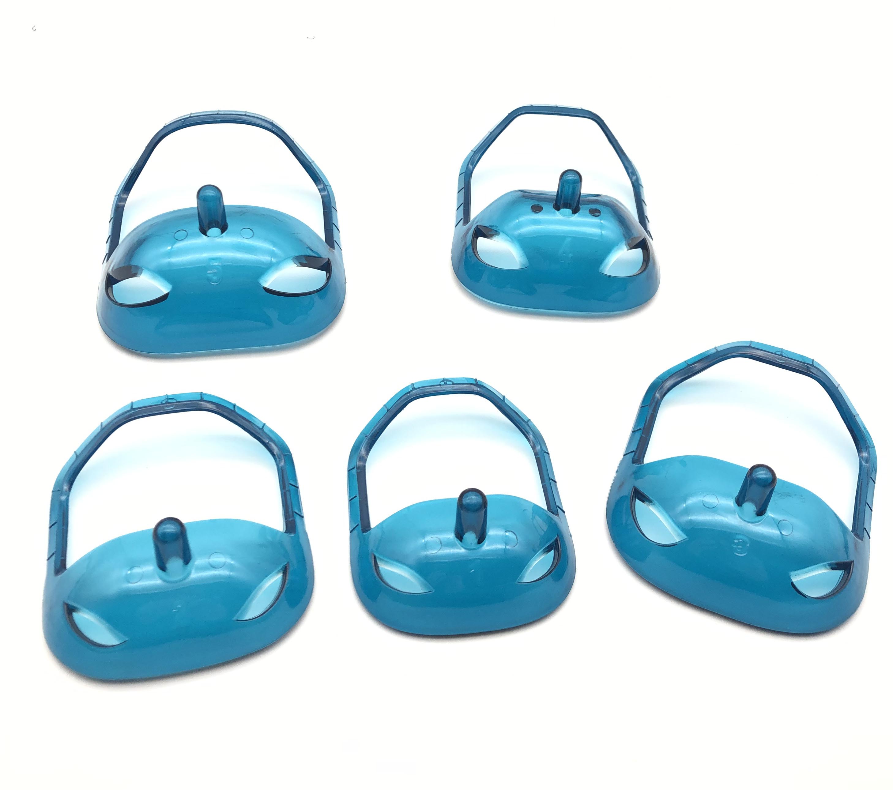 5 Teile/satz Bart-Styling Werkzeuge für Männer Ziegenbart Gestaltung Vorlage Bart Rasieren Gesicht Pflege Modellierung Werkzeug für Mann: Himmel Blau