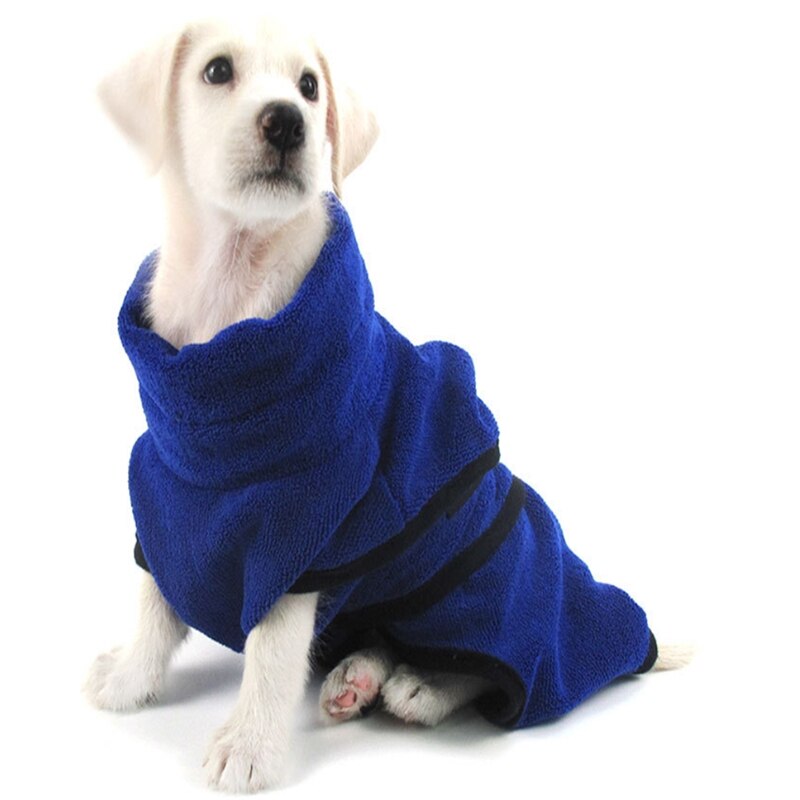 XS-XL Pet Dog Towel Robe For Small Medium Large Cat Dogs 500g Microfiber Super Absorbent Dog Towel Bathrobe Quick-Drying Tool