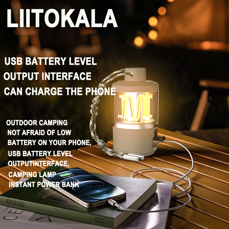 Liitokala lf -808 fargerikt og langvarig campingplass-omgivelseslys