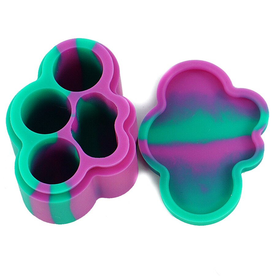 1pc Small Cloud Shape Silicone Dab Container Nonstick Container Tank Portable 22ml Storage Box for Oil Wax Jar