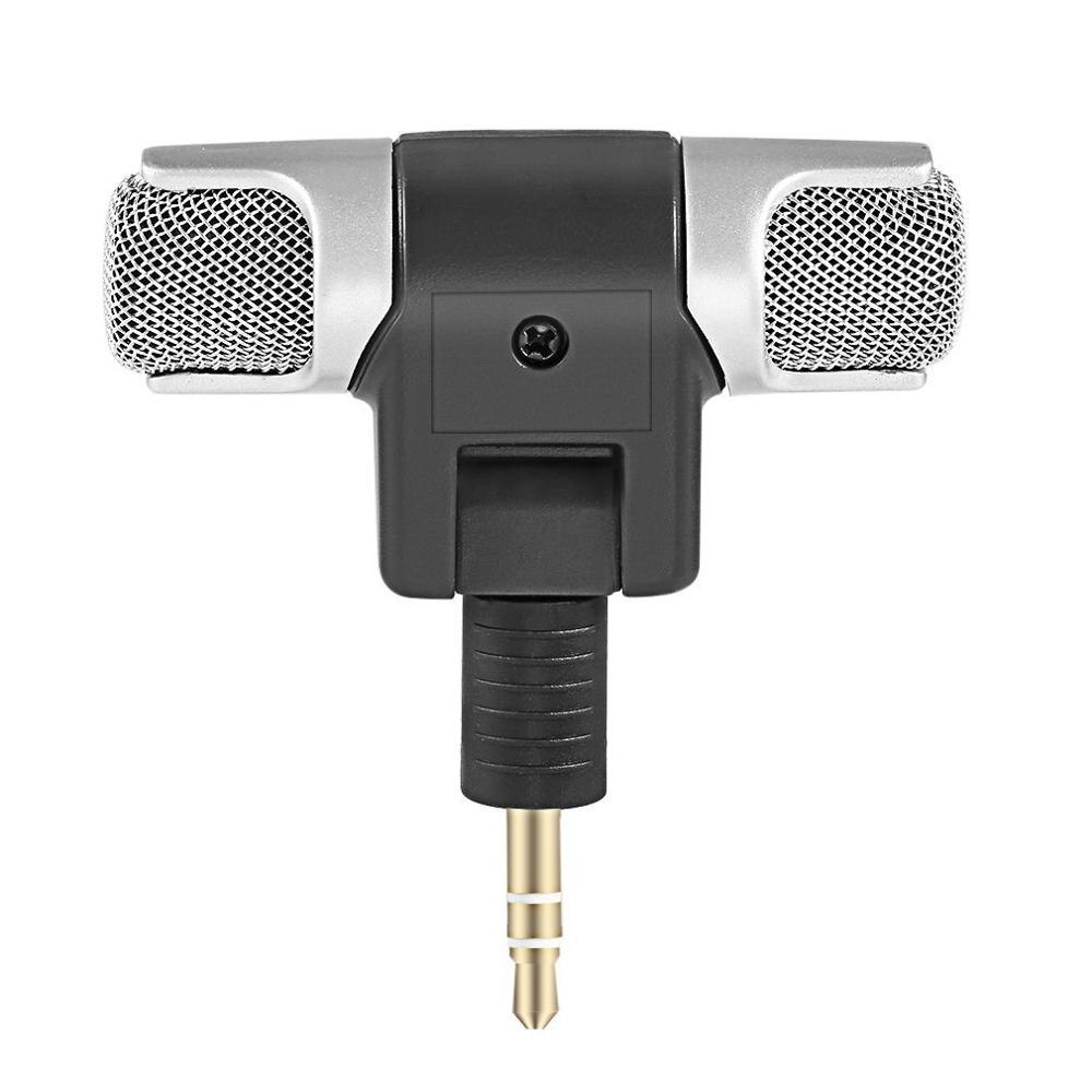 Portable Size Digital Mini Stereo Microphone Mic 3.5mm Mini Jack For PC Laptop Notebook Left and Right Channel Stereo Recording