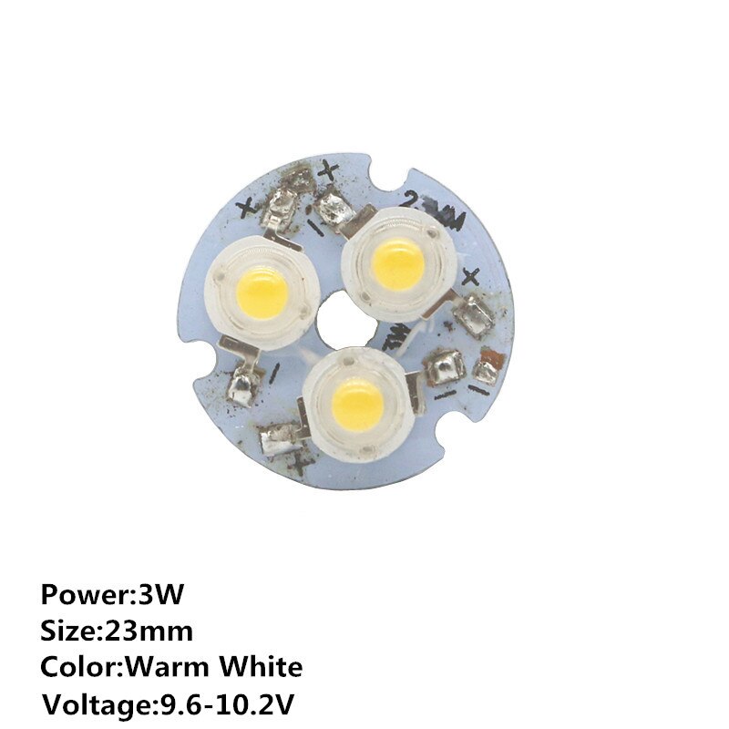 1pcs 1W LED Chip 3W 5W 7W Constante Stroom Ingang Licht Kraal Boord Aluminium Wit /Warm wit Lamp plaat Voor LED Lamp Spotlight: 3W 23mm Warm White