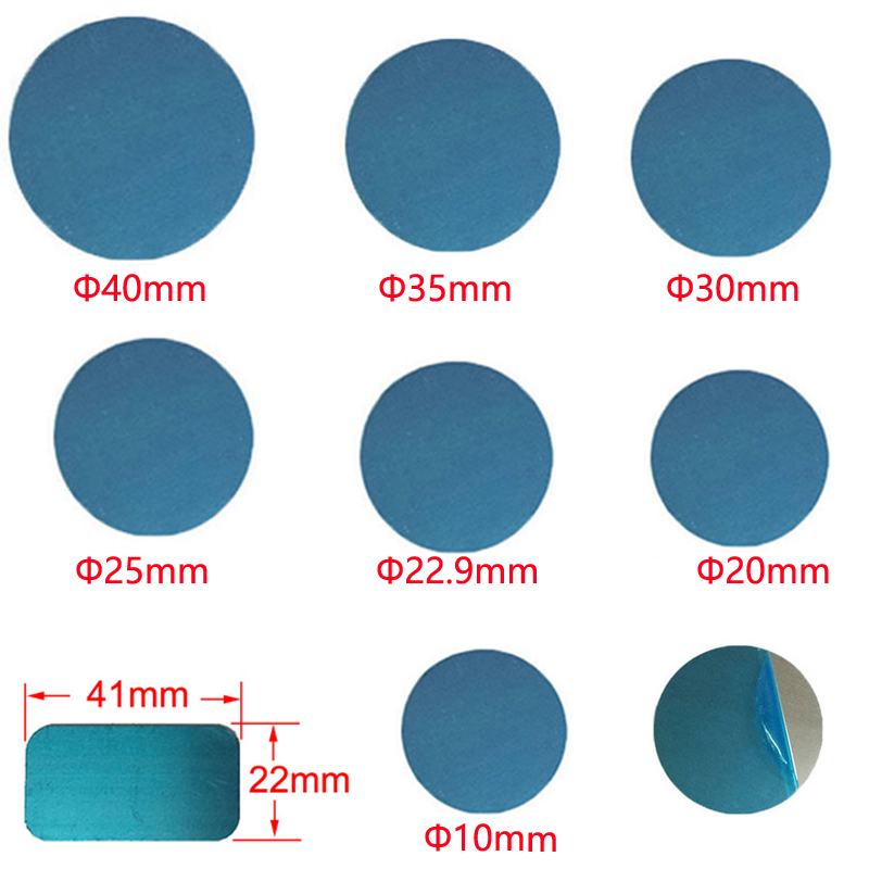 10pcs 10mm 15mm 20mm 25mm 30mm 35mm 40mm Metal Plate disk iron sheet for Magnet Mobile Phone Holder