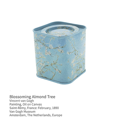 Retro Square Tin Can Empty Cube Tin Box Storage Container kit for Tea Coffee Herb Candy Chocolate Sugar Spices and Crafts: 7