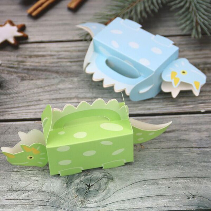 10 Stuks Candy Box Dinosaurus Vorm Verpakking Voor Jongens Verjaardagsfeestje Deco Baby Shower Papier Geschenkdozen 1st Dino Party levert