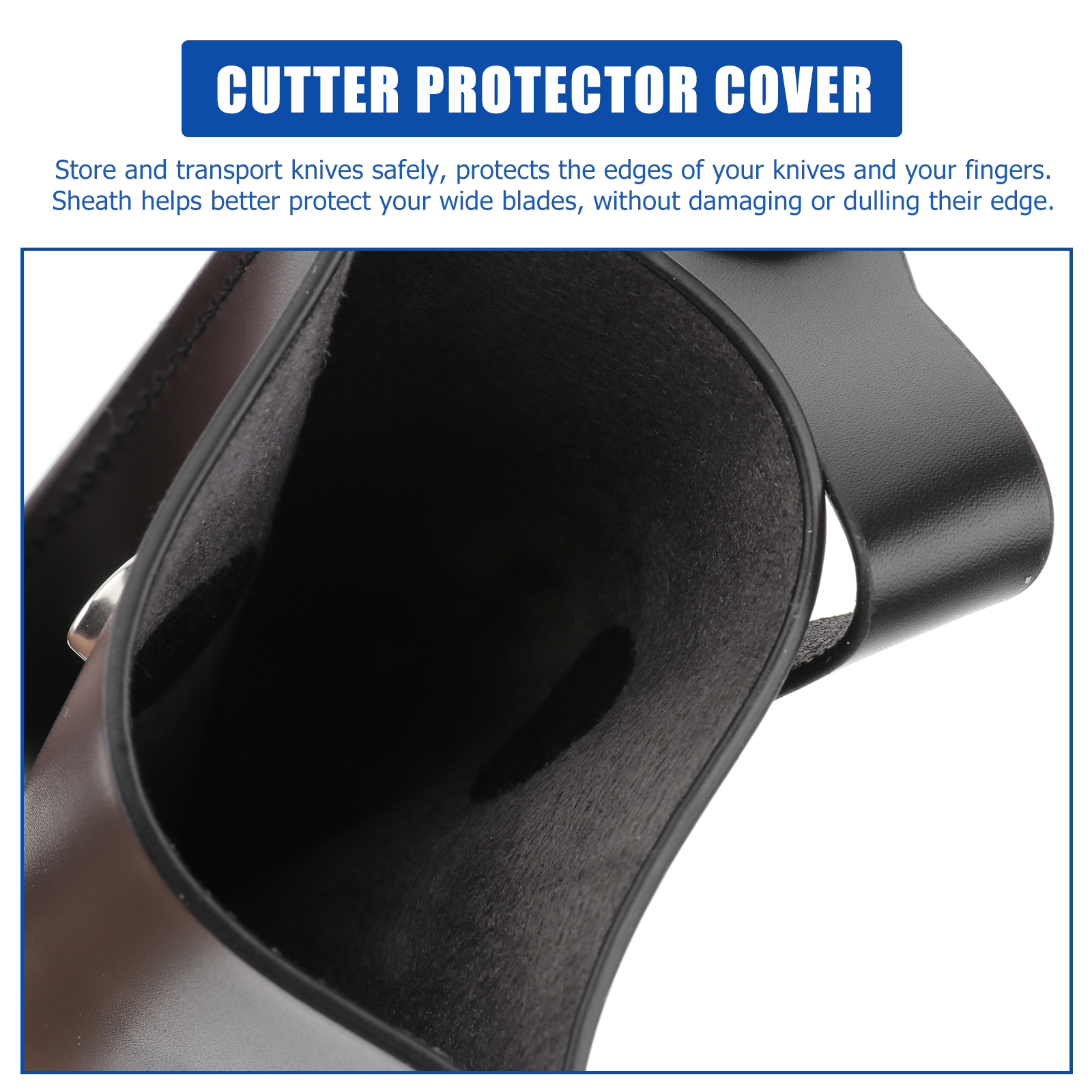 Kitchen Cutter Guard Protective Cover PU Leather Sheath Chef Knives Guard
