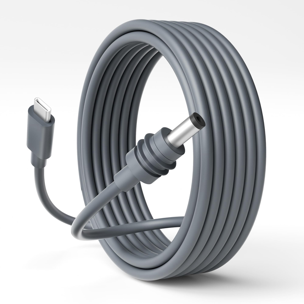 2/5/10m para starlink mini usb c para d cabo de alimentação 100w entrada tipo c para dc cabo à prova dwaterproof água sobrecarga proteção contra curto-circuito: CINZA