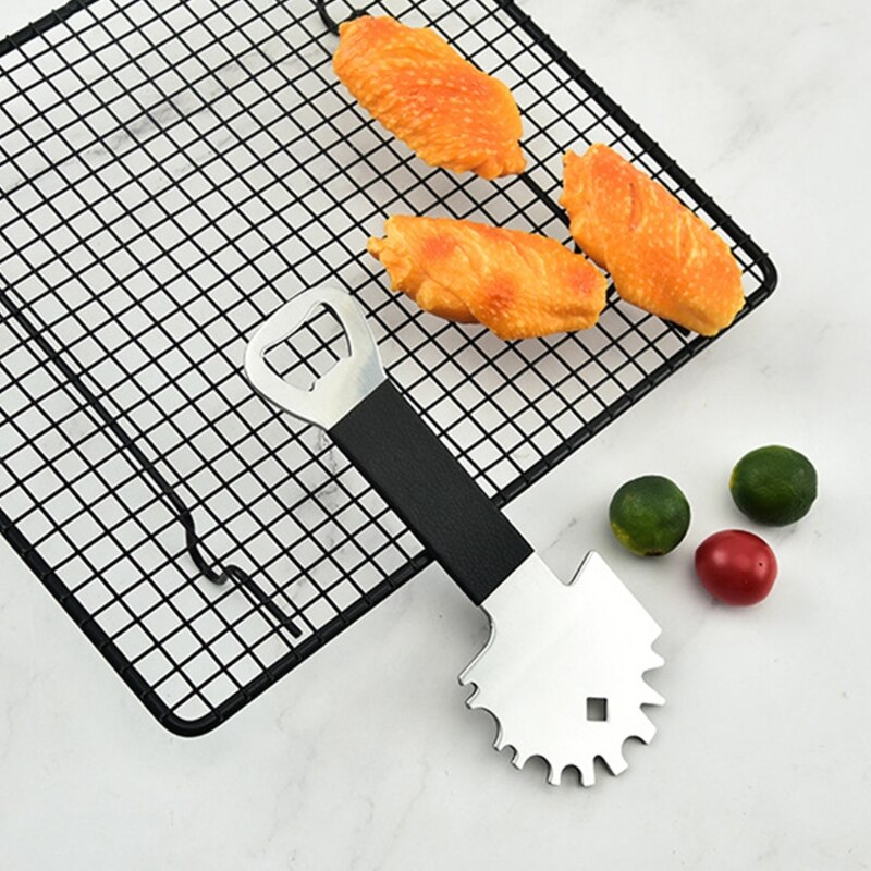 Portable Metal BBQ Grill Grate Cleaner Cleaning Barbecue Scraper Scrubber Grills