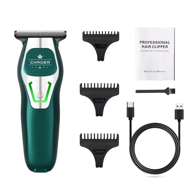 Professionele heren tondeuse Body Groomer met scheerapparaat, elektrische mini-tondeuse voor kale hoofden en universeel kinderkapsel: Black