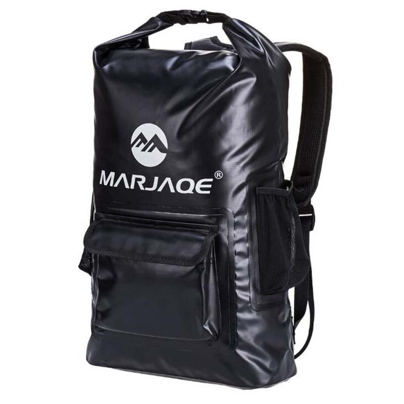 PVC Waterproof Dry Bag 22L Outdoor Foldable Trekking Bag Beach Swimming Bag Rafting River Ocean Backpack Black/Orange/Green/Blue