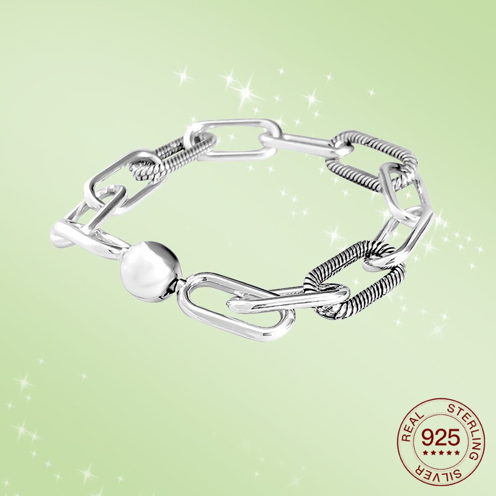 925 Sterling Silver Fixed buckle Bracelet Suitable for Women To Wear Jewelry DIY Jewelry