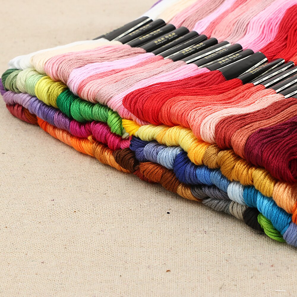 24/50/100Pcs Multicolor Similar DMC Thread Cross Stitch Cotton Sewing Skeins Embroidery Thread Floss Kit DIY Sewing Tools