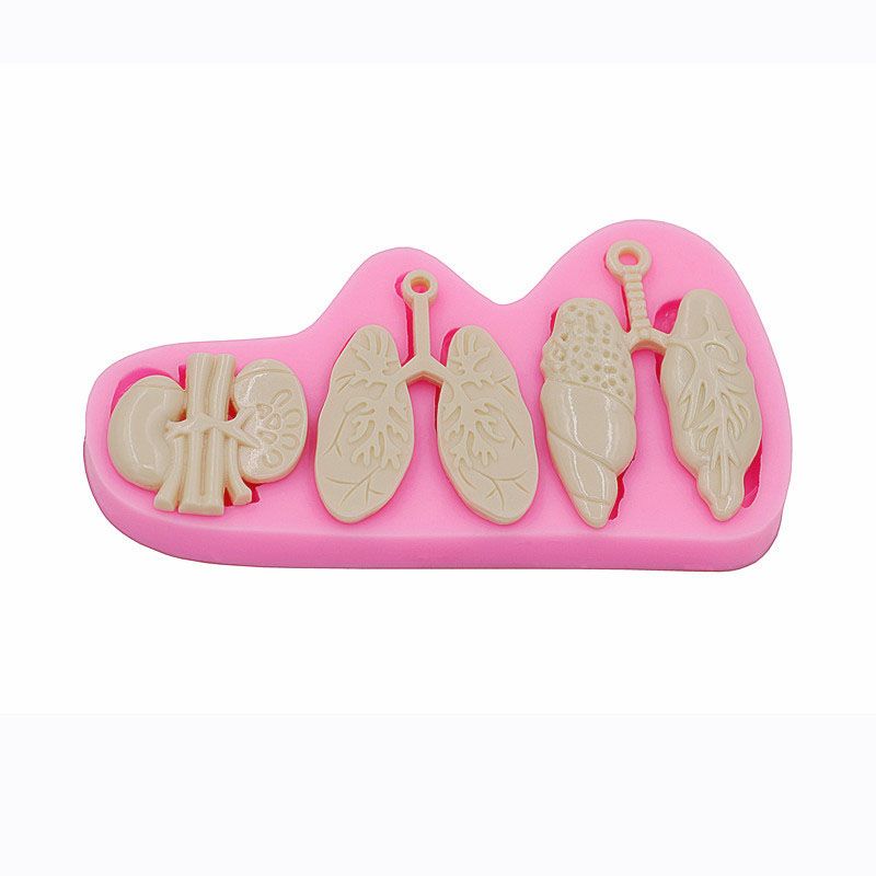 Lung mallen, Nier Siliconen Mal, Fondant, Chocolade, Snoep, Polymeer Klei, Ambacht, zeep Embedden, Cake Tool, longen en nieren siliconen mal: Default Title