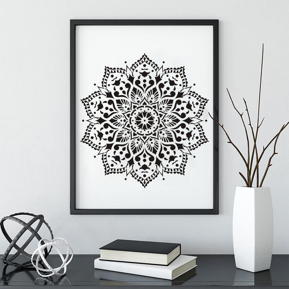 4 kpl mandala piirustusmalli tee itse tapetti huonekalut lattia spray seinämaalaus malli 30*30cm