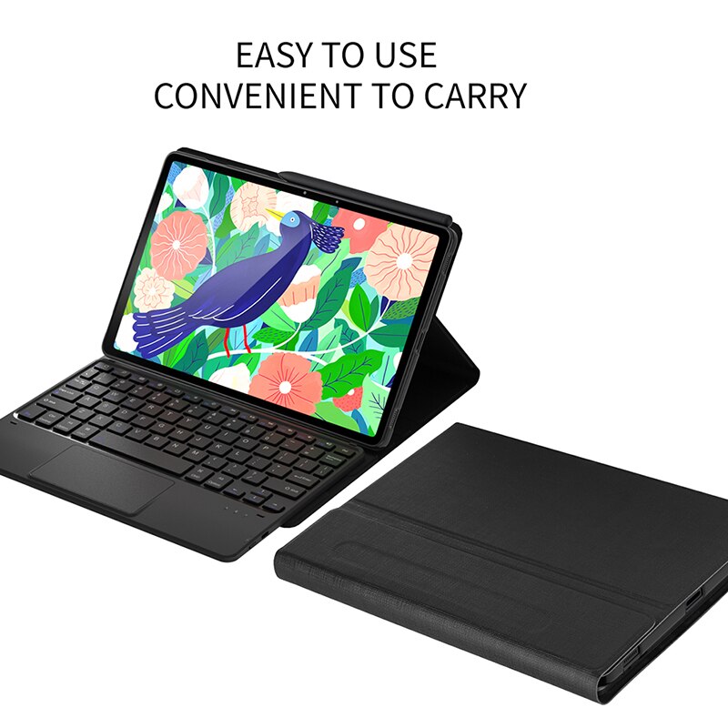 Case for Samsung Galaxy Tab S7 11'' Keyboard Case Tab S7 Plus 12.4'' Cover English Layout Pen Slot holder Bluetooth Keyboard