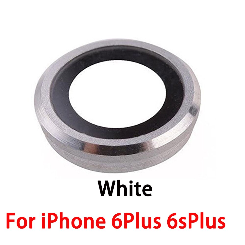 Tylna tylna osłona obiektywu szklana pokrywa z ramką część zamienna do iPhone 6 6s 6Plus 6splus 7 7Plus 8 8Plus: 6P 6SP White