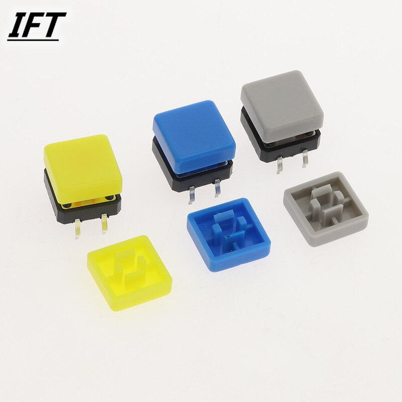 50pcs A14 Short Feet Square Switch Button Cap Match 12*12*7.3 Switch use