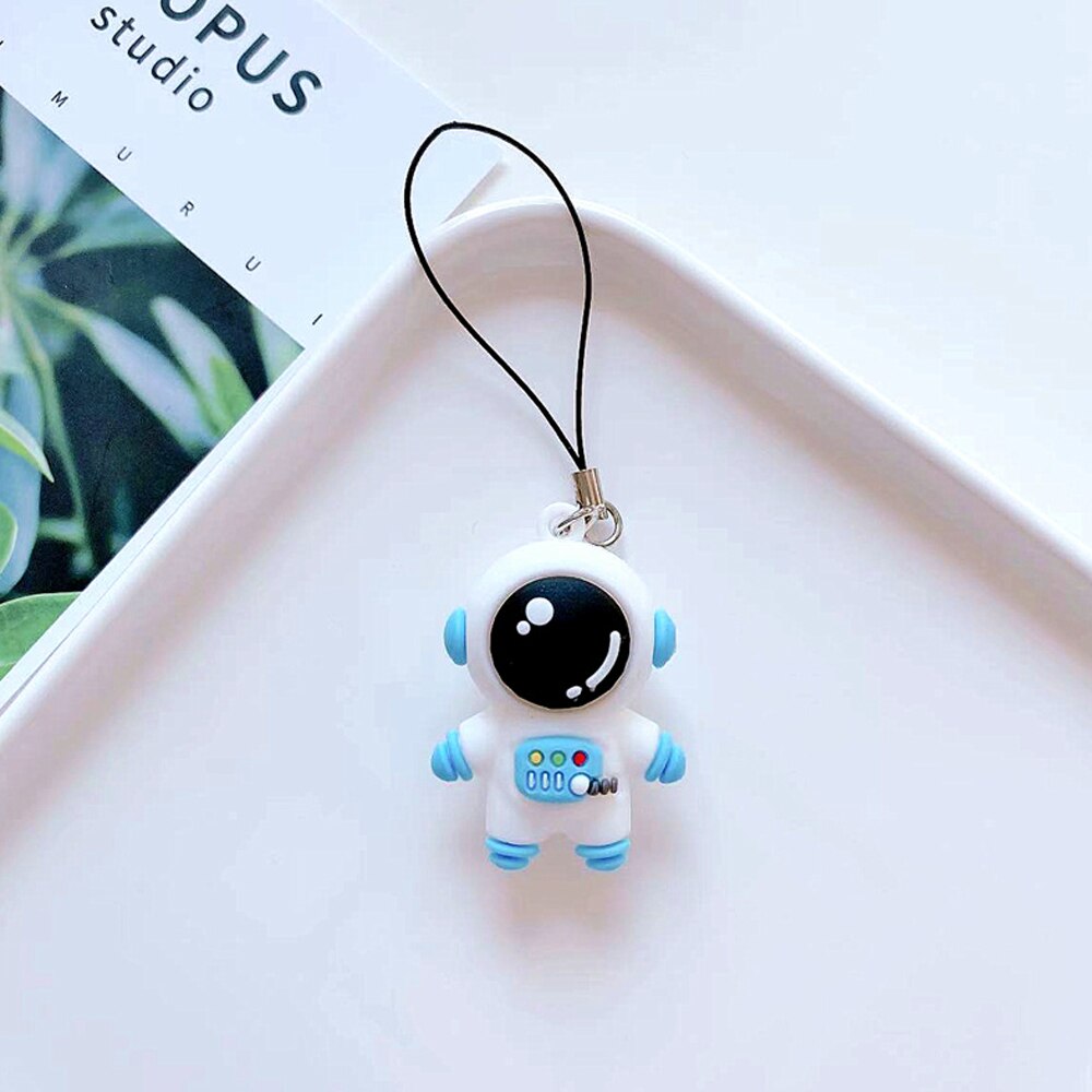 Cute Astronaut Star Moon Smart Phone Strap Lanyards for iPhone/Samsung Case Keys Chain Mobile Phone Strap Rope Phone Charms: 4