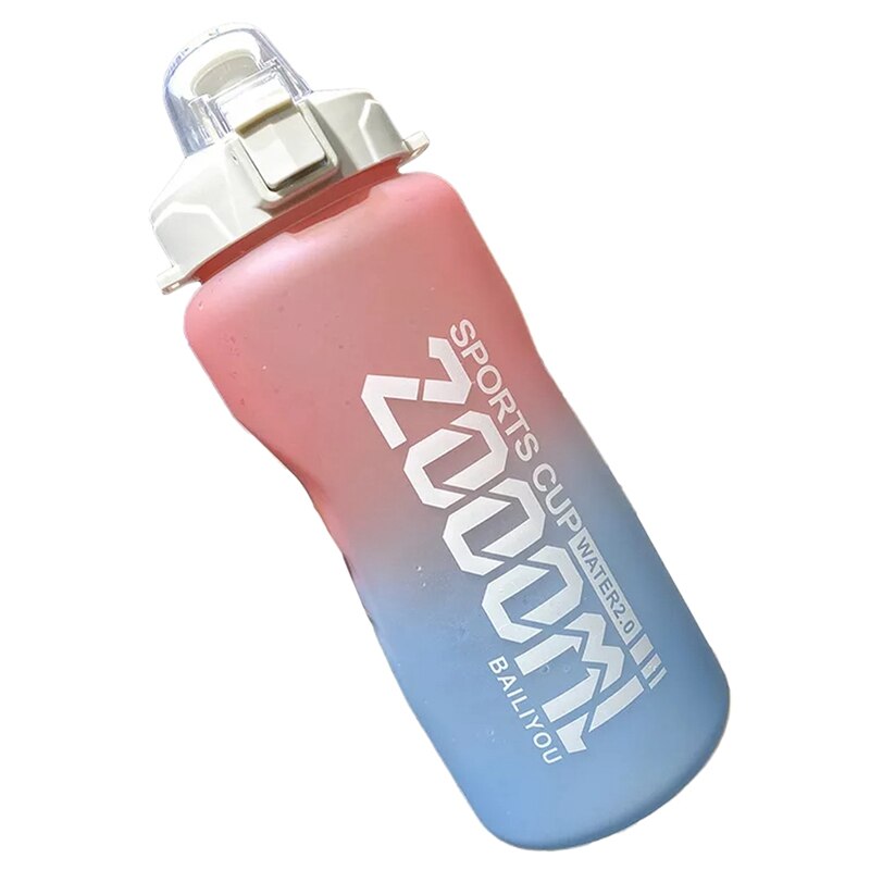 Borraccia sportiva mezzo gallone/68 once con cannuccia viaggi all&#39;aperto arrampicata bottiglie d&#39;acqua per biciclette tazze da palestra: White