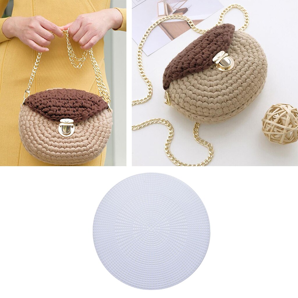 10 Pcs Transparent Plastic Canvas Net Shapes Round Grid Sheet Kit for Sewing DIY