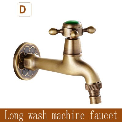 Antik messing keramisk håndtag vaskemaskine vandhane / have vandhane / og moppe pool vandhane / vaskevask koldt vandhaner: Burgunder