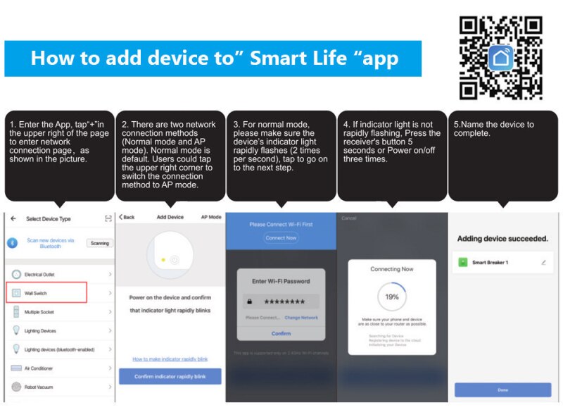10A Tuya WiFi Smart Switch Breaker Timer Smart Home Automation For Alexa Google Home Universal Switch, Wireless Remote Control