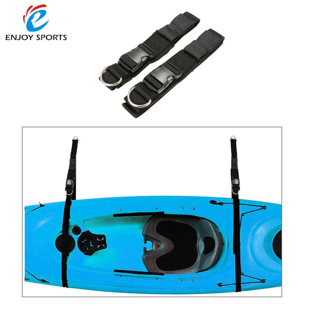 2pcs Black Wall Hanger Straps Webbing for Boat Kayak/SUP Storage Kayak Wall Storage Strap Rack Hanger Boat Keeper Garage Hanger