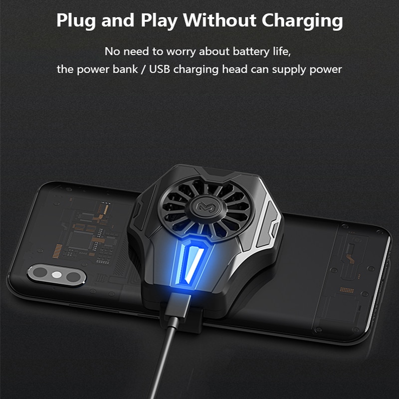 Mobile Phone Radiator Phone Heat Sink Cooling Fan Game Phone Cooler Gamepad Holder Eating Chicken Artifact Snap-on Cooling Tool