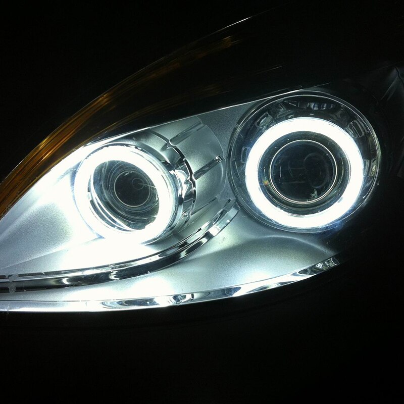 Anillos de Halo led de Ojos de Ángel para coche, 60mm, 70mm, 80mm, 90mm, 95mm, 100mm, 110mm, 120mm, faro blanco para motocicleta, 12V