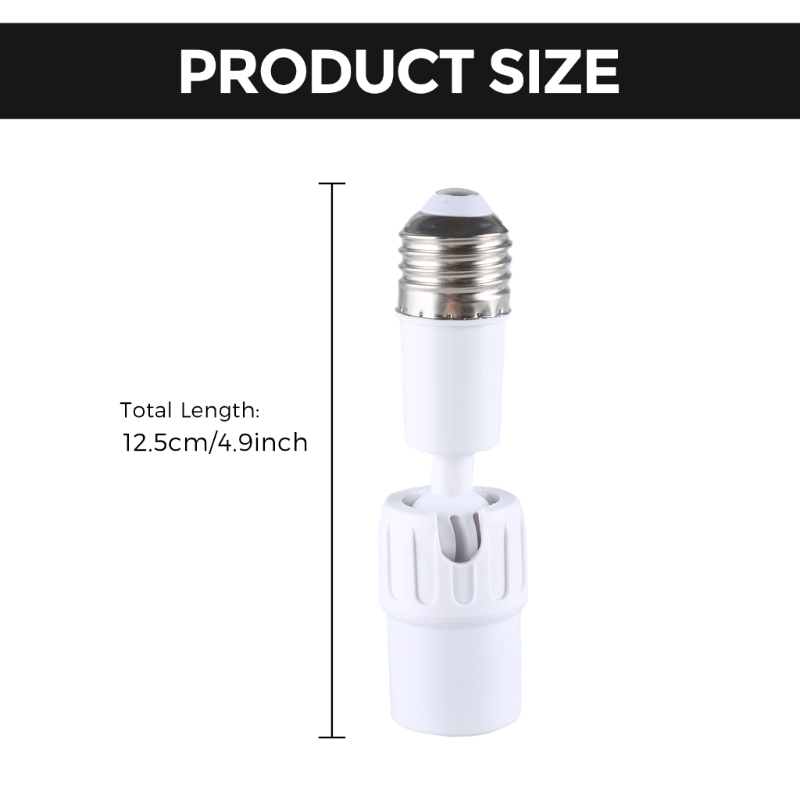 E27 Gloeilamp Socket Extender Adapter 360 Graden Draaibaar Lichtpunt E27 naar E27 Basis Verstelbare E27 naar E27 Socket