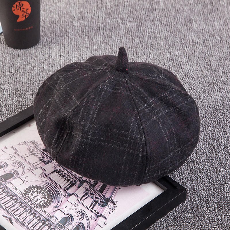 Winer Visgraat Tweed Krantenjongenspet Mannen Achthoekige Cap Flatcap, Chic Reizen Platte Cap Hoed, Gorras Planas