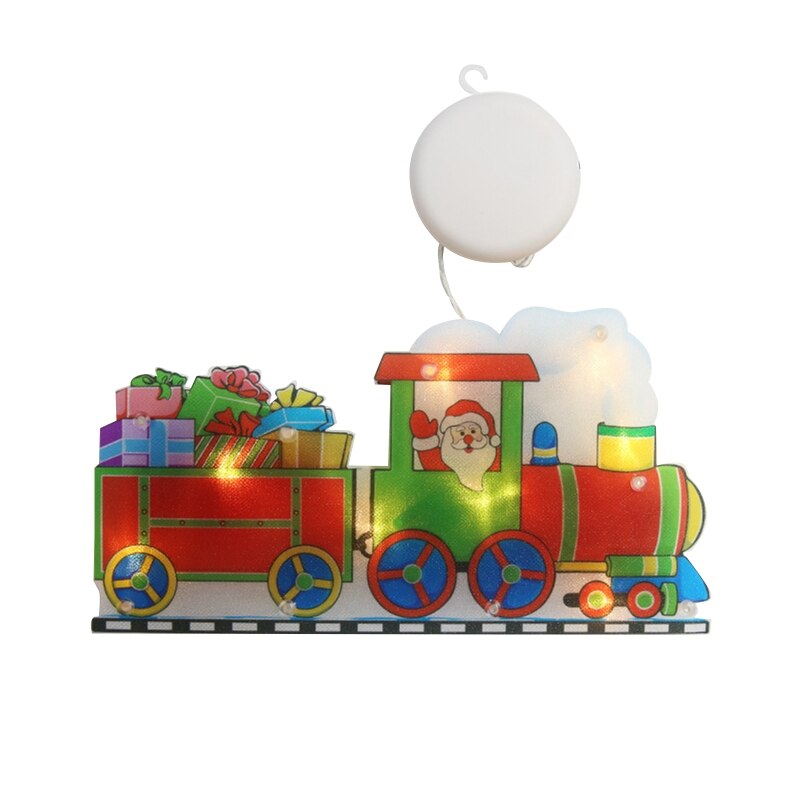 Waterproof Christmas Decorations Window Blinking Lights with Suction Cup Hanging 090F: Reindeer Christmas