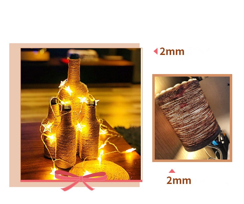 10M 50M 200M 400M Hennep Jute Cord Diy/Decoratieve Handgemaakte Twisted Touw Accessoire Voor Papier crafting Verpakking Doos Lijn