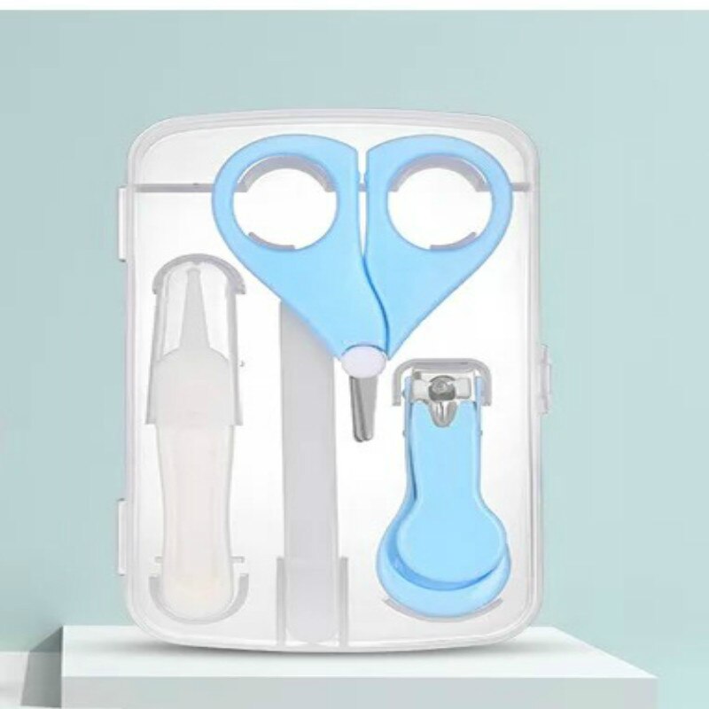 Baby nagel schere vier-stück Baby sicherheit nagel knipser Kleinkind nagel datei kombination einstellen multi-farbe wahl nagel pflege liefert: Himmel Blau