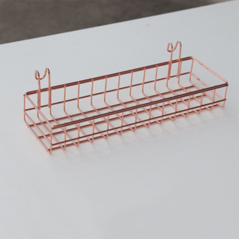 2pcs/set Wire Grid Panel Wall Shelf Basket with Hook Bookshelf Display Storage Rack Organizer Hanging Tray