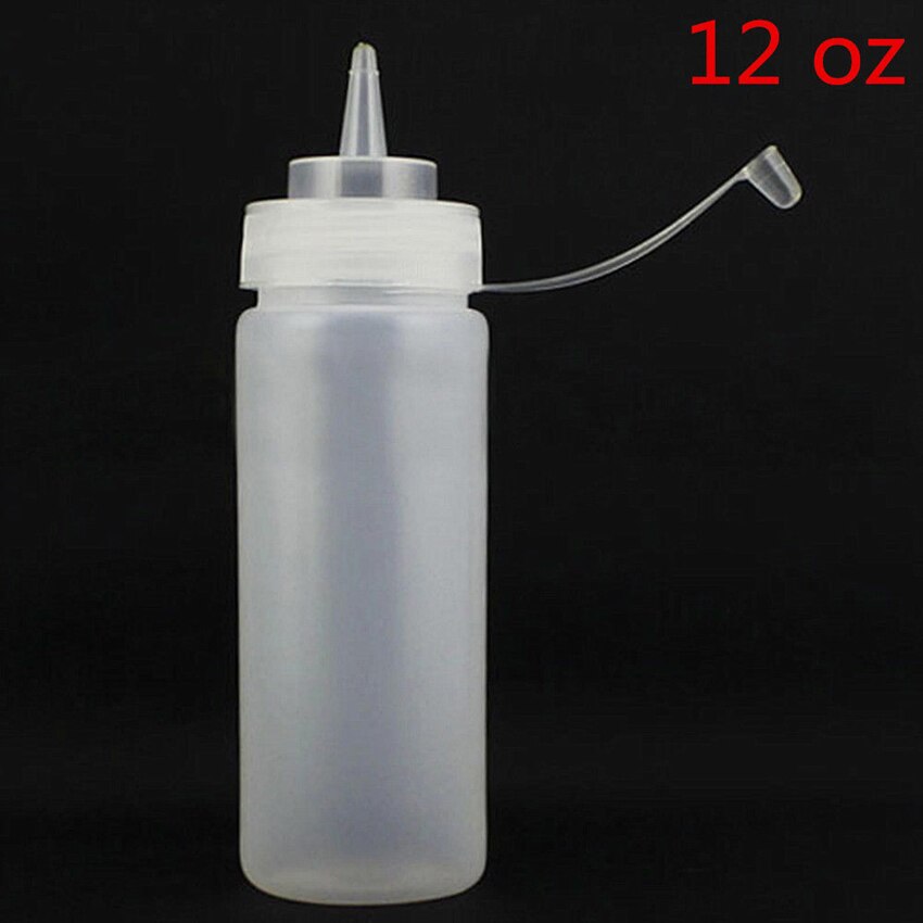 240-1000ml Plastic Squeeze Sauce Bottle Easy Squeeze Condiment Dispenser Restaurant Sauce Ketchup Salad Bottle Kitchen Supplies: 350ml