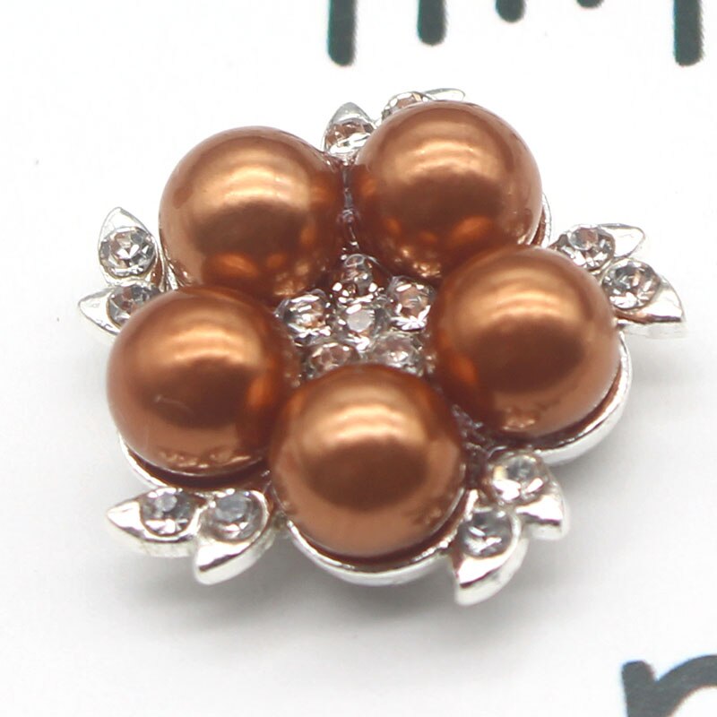 21MM guzik perłowy z kwiatkiem na odzież Diy Manualidades ozdobny kolorowy guzik do szycia Rhinestone do robótek ręcznych: 19