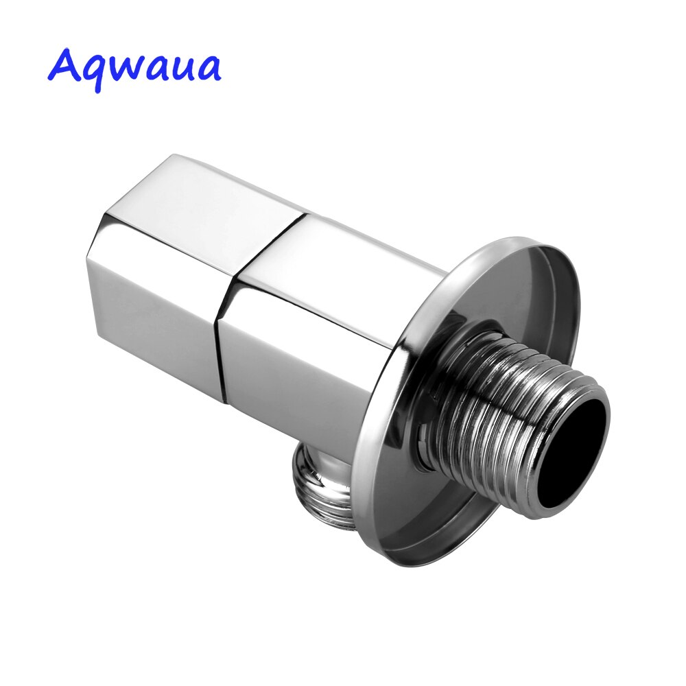 Aqwaua Water Valve Kraan Hoekstopkraan Messing Omstelling G1/2 "Wc Hoekstopkraan Douchekop Connector Massief Messing chrome Plated