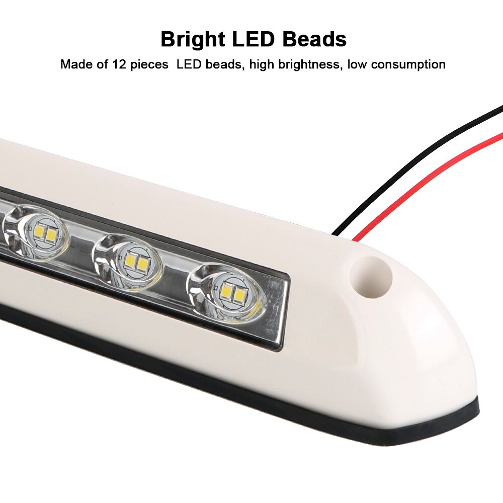 RV Van Trailer Exterior Lamp Waterproof LED Awning Porch Light Caravan Interior Wall Lamps 12V/24V Light Bar