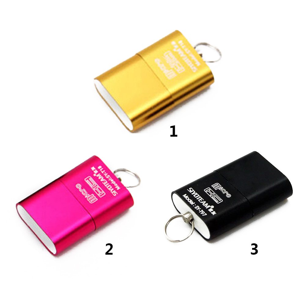 Hoge snelheid usb 2.0 micro sd tf geheugenkaartlezer adapter lichtgewicht draagbare mini geheugenkaartlezer