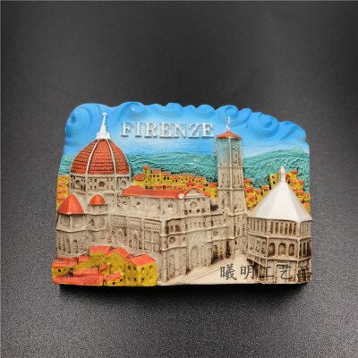 Imán de resina para nevera, decoración del hogar, Colección conmemorativa de Turismo de Roma, Venecia e Italia: Florence
