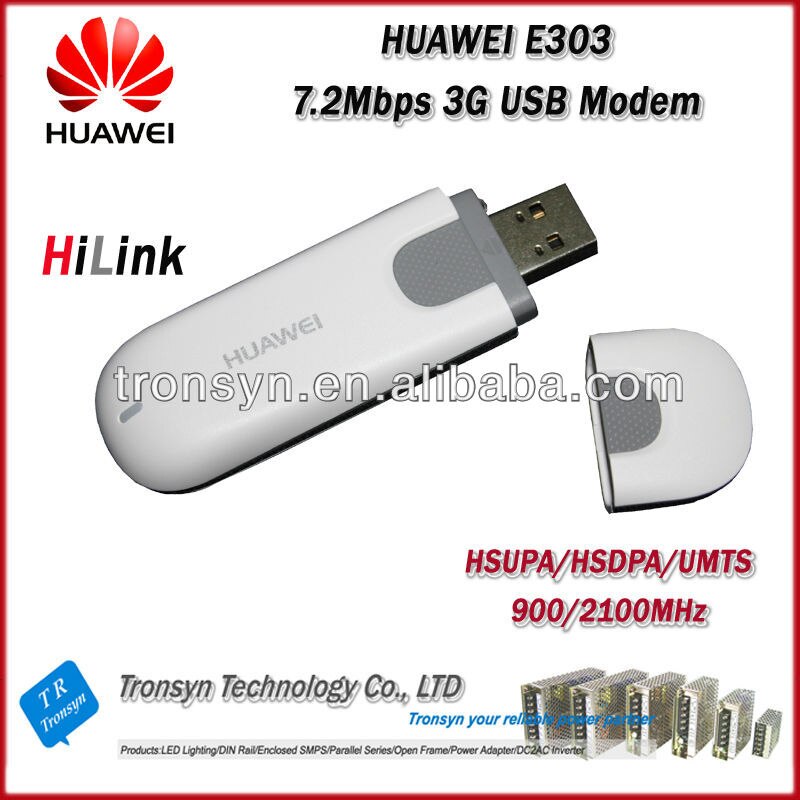 Originele Unlock 7.2 Mbps HSDPA HUAWEI E303 3G HSDPA USB Modem En HiLink USB Modem Ondersteuning 2100 Mhz