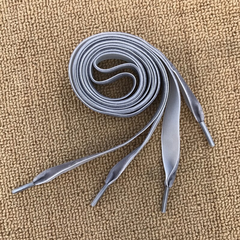Flat Wide Lace Velvet Surface Shoelaces Women Men Black White Blue Colorful Shoes Laces for Sneaker Sports Casual Shoe Strap: GRAY / 120CM