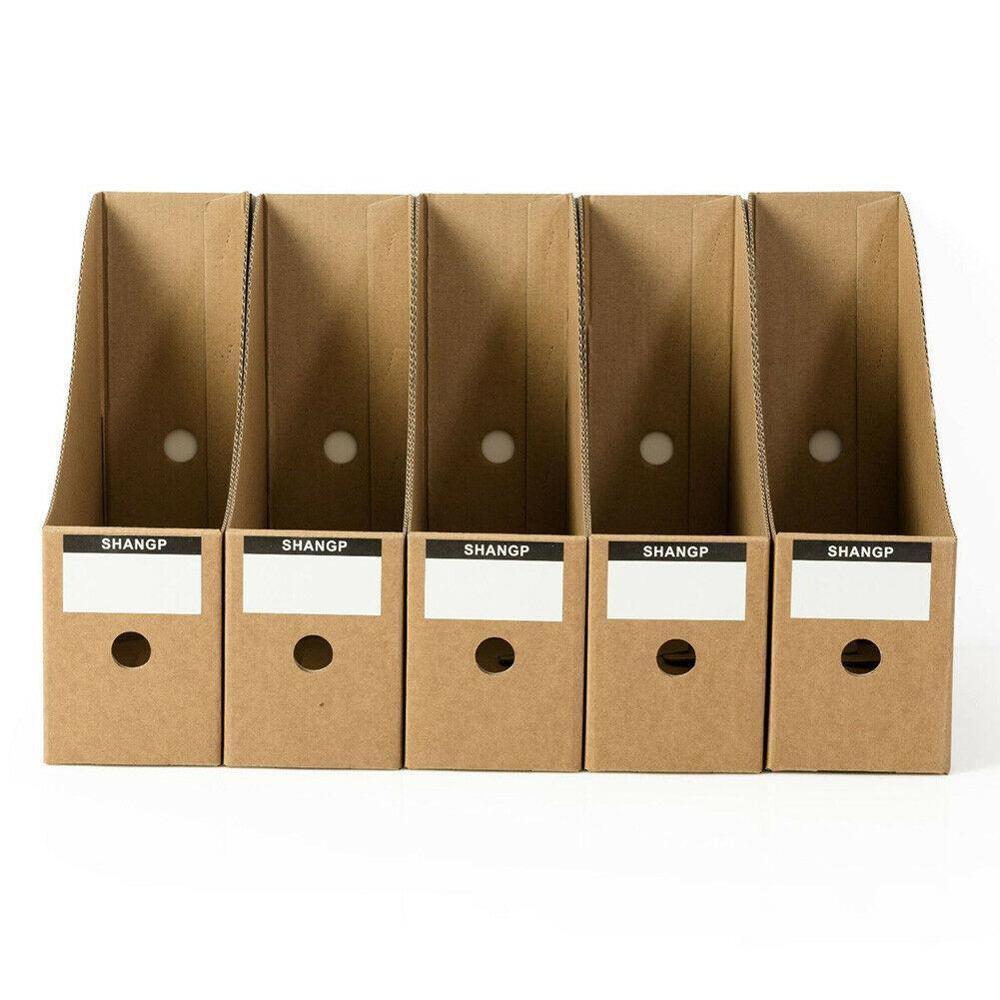 5PCS/Set Magazine School Storage Box Pencil Office Rack File Holder Paper Paperwork Simple Stationery Desk Organiser